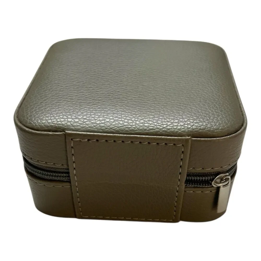 VLANDO Travel Jewelry Box 4 1/2” Zip Around Blue